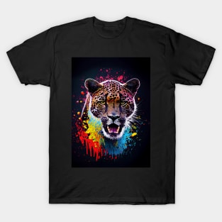 Splatter Paint Jaguar T-Shirt